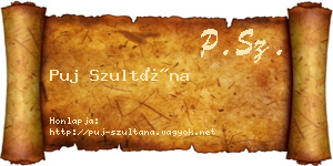Puj Szultána névjegykártya